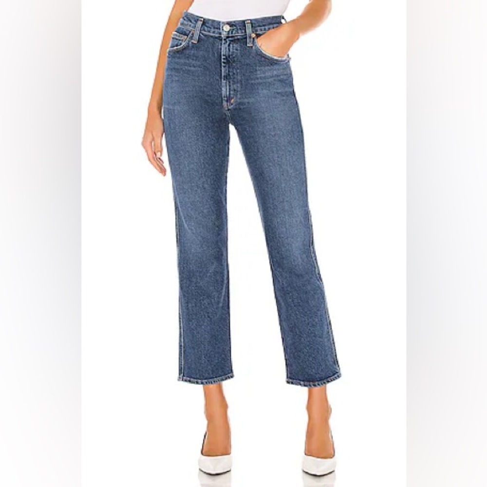 Agolde Pinch Waist High Rise Kick Jeans in Sound Size 23